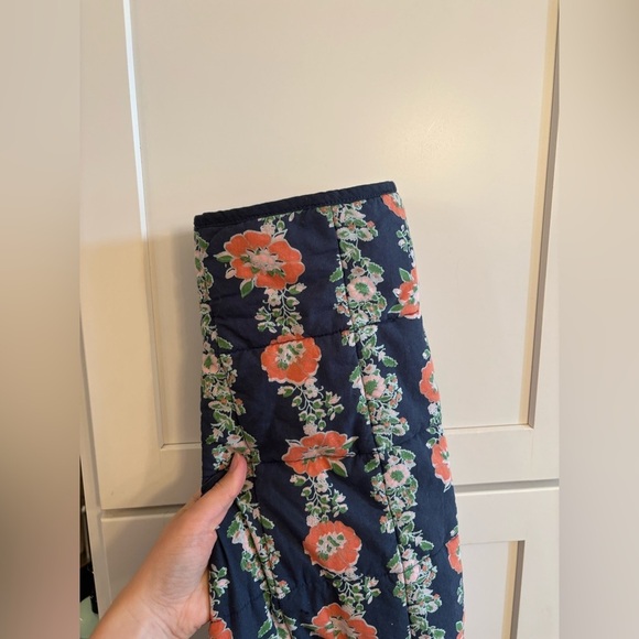 new Free People Chloe quilted jacket in dusk combo blue floral - Picture 4 of 6